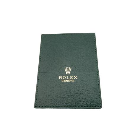 portadocumenti rolex ref 01014034|ROLEX ♛ Genuine Green Leather Document Holder .